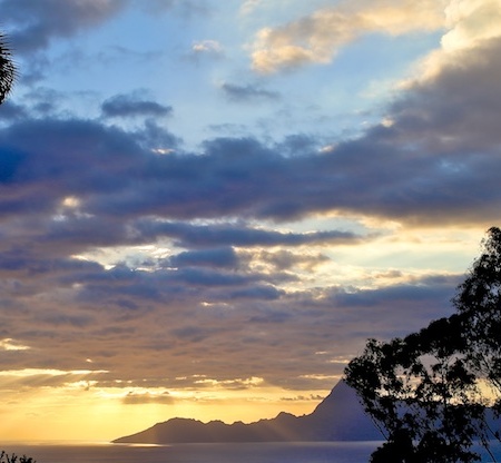 coucher de soleil, Moorea, Tahiti
